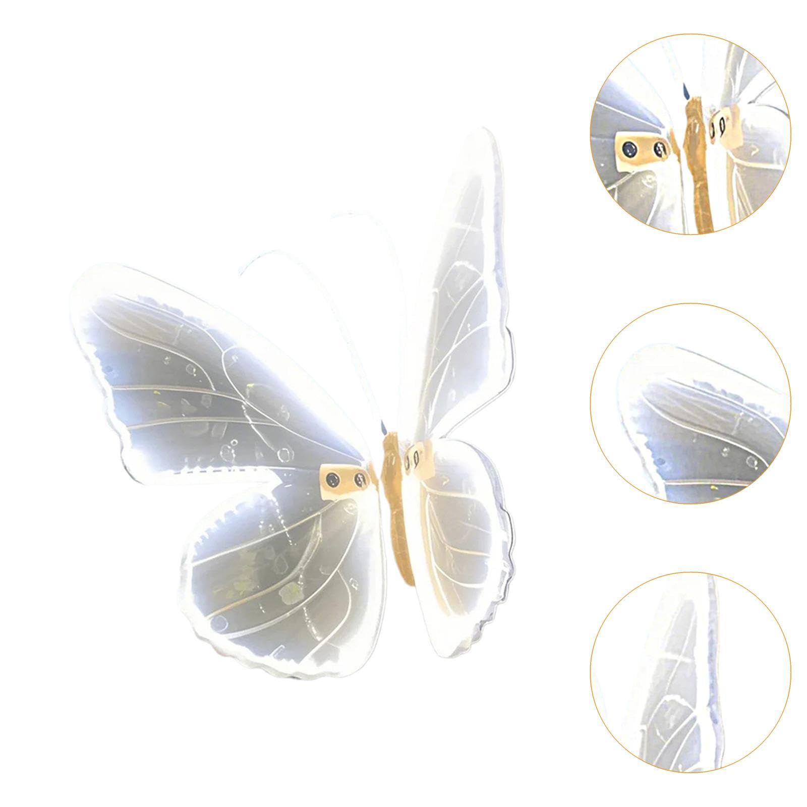 Luce a Farfalla per Esterni, Lampada da Giardino da 12 V, Statua da Giardino, Scultura di Animali per Giardinaggio Domestico, Giardino, Prato,