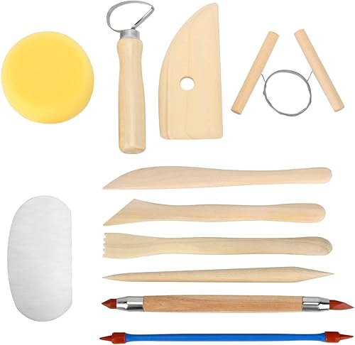 Miniatura 3 de Blisstime 30 herramientas de arcilla, herramientas de cerámica, herramienta de escultura de arcilla para adultos, kit de cerámica para arcilla