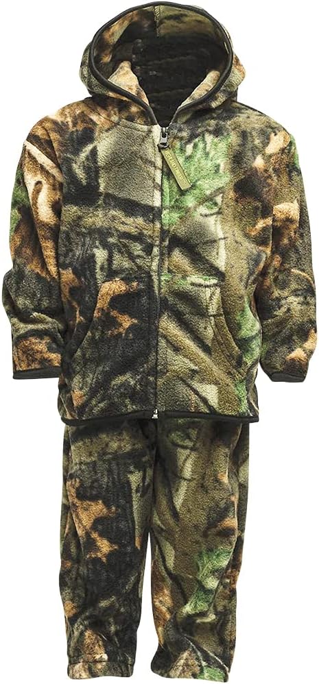 TrailCrest Treel Infant - Toddler Camo Full Zip Hoodie Sweatshirt Fleece Jacket & Pants Set
