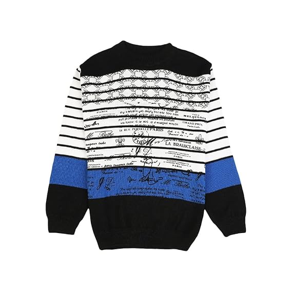 VMart Boys Printed Acrylic Round Neck Pullover 465125