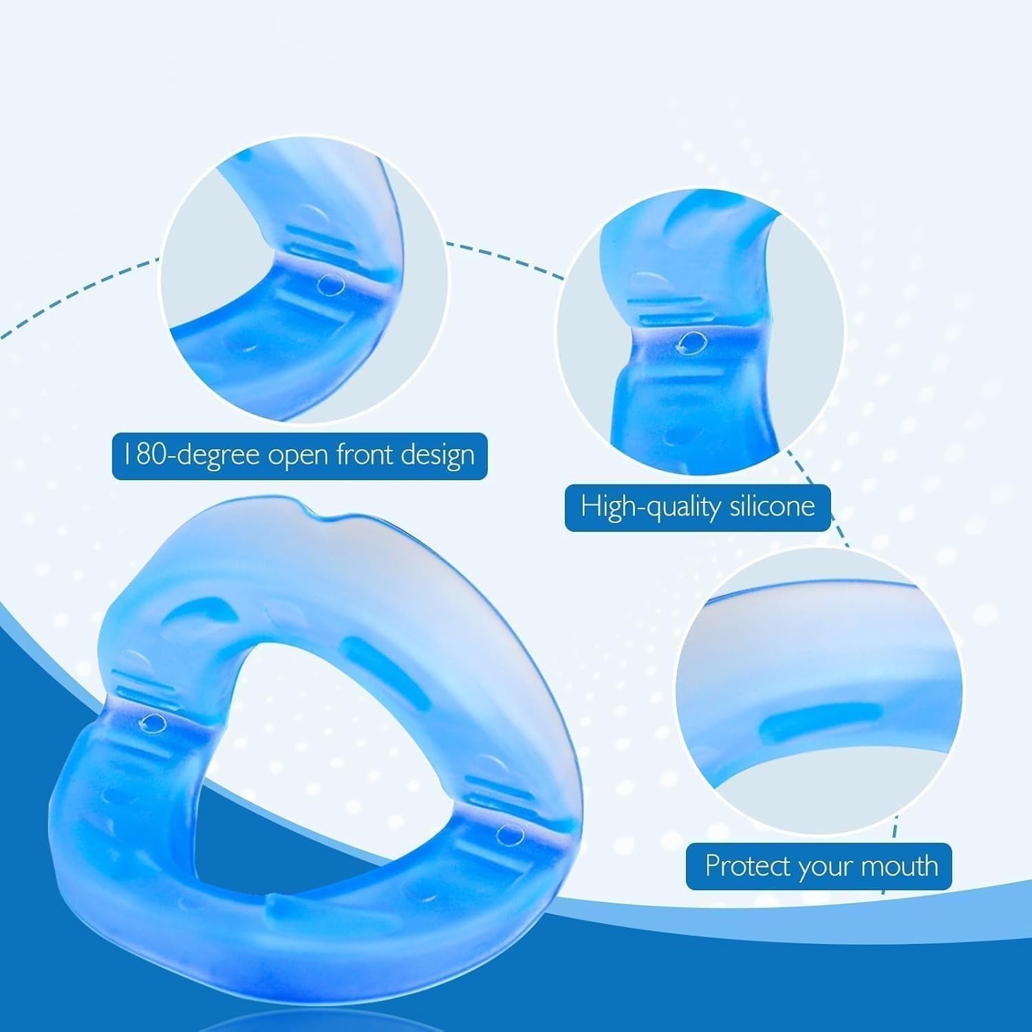 Honex Anti Snore Mouthpiece, Easy to Wear Oral Comfort Guard, Universal Fit, Anti Snore & Teeth Grinding Protection for Home & Travel