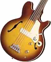 Amazon | Epiphone/Jack Casady Fretless Bass Aged Royal Tan