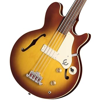 Amazon | Epiphone/Jack Casady Fretless Bass Aged Royal Tan