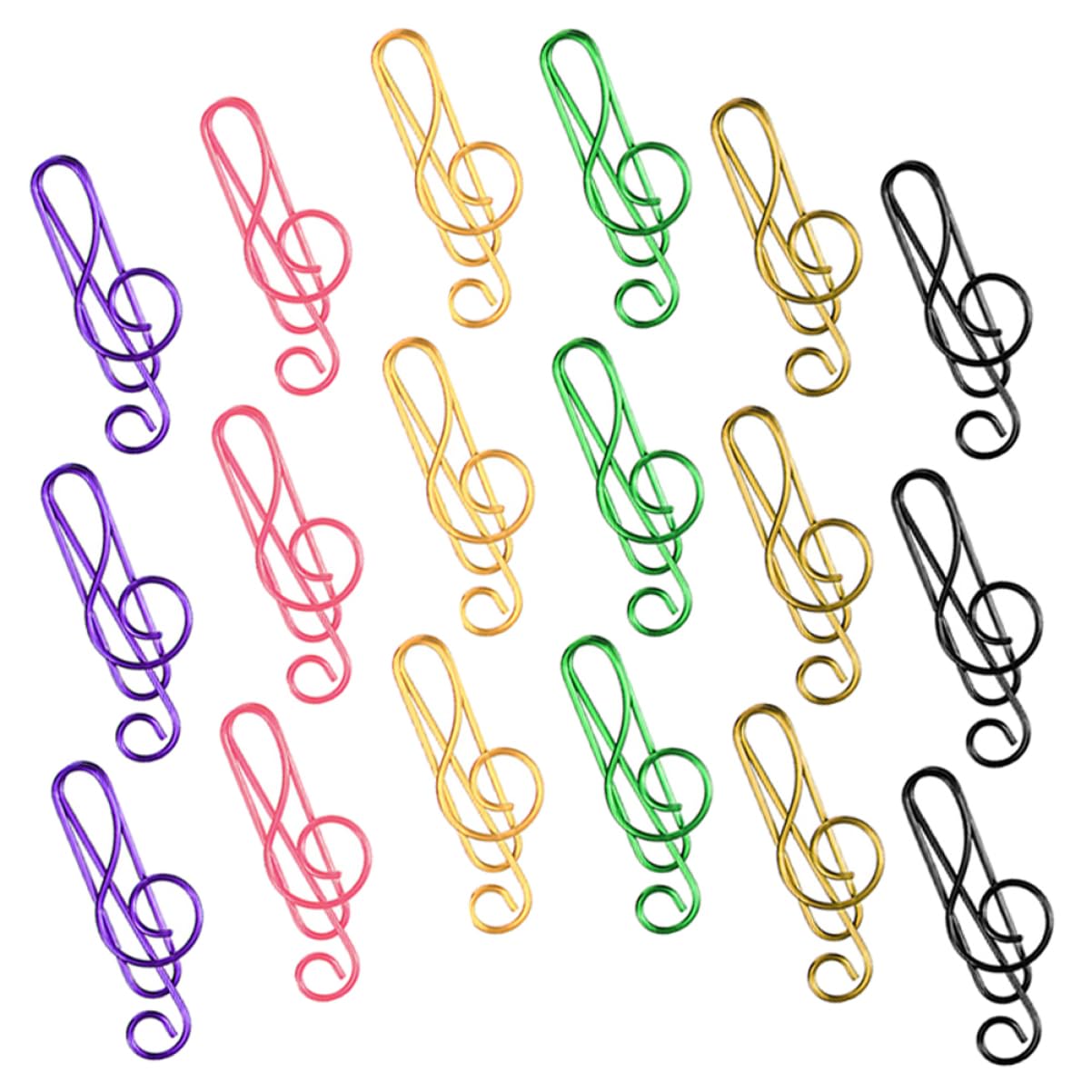 HOMSFOU 5 Sätze Bunte Musiknoten Büroklammern Kreative Papierclips Für Schule Büro Und Notizen Stabil Und Langlebig Für Memos Und Erinnerungen 85 Stück * 5