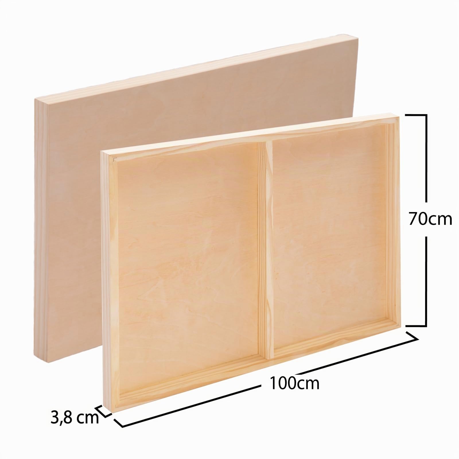 2X Panneau en Bois Bouleau Peindre | Tableau en Bois pour Peindre