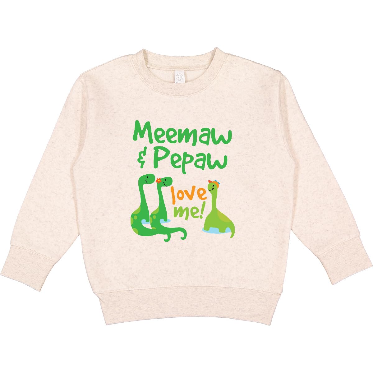 inktastic Meemaw and Pepaw Grandson Dinosaur Toddler Sweatshirt 4T Natural Heather 441a5