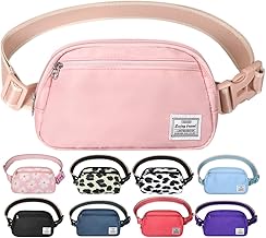 DMLuna Fashion Small Lightweight Shoulder Bag for Women and Men, Mini Waist Bag with Adjustable Strap for Running, Training, Travel, Black, Stylish Fanny Packs, AA - Rose Gold, Stylish Fanny Packs
