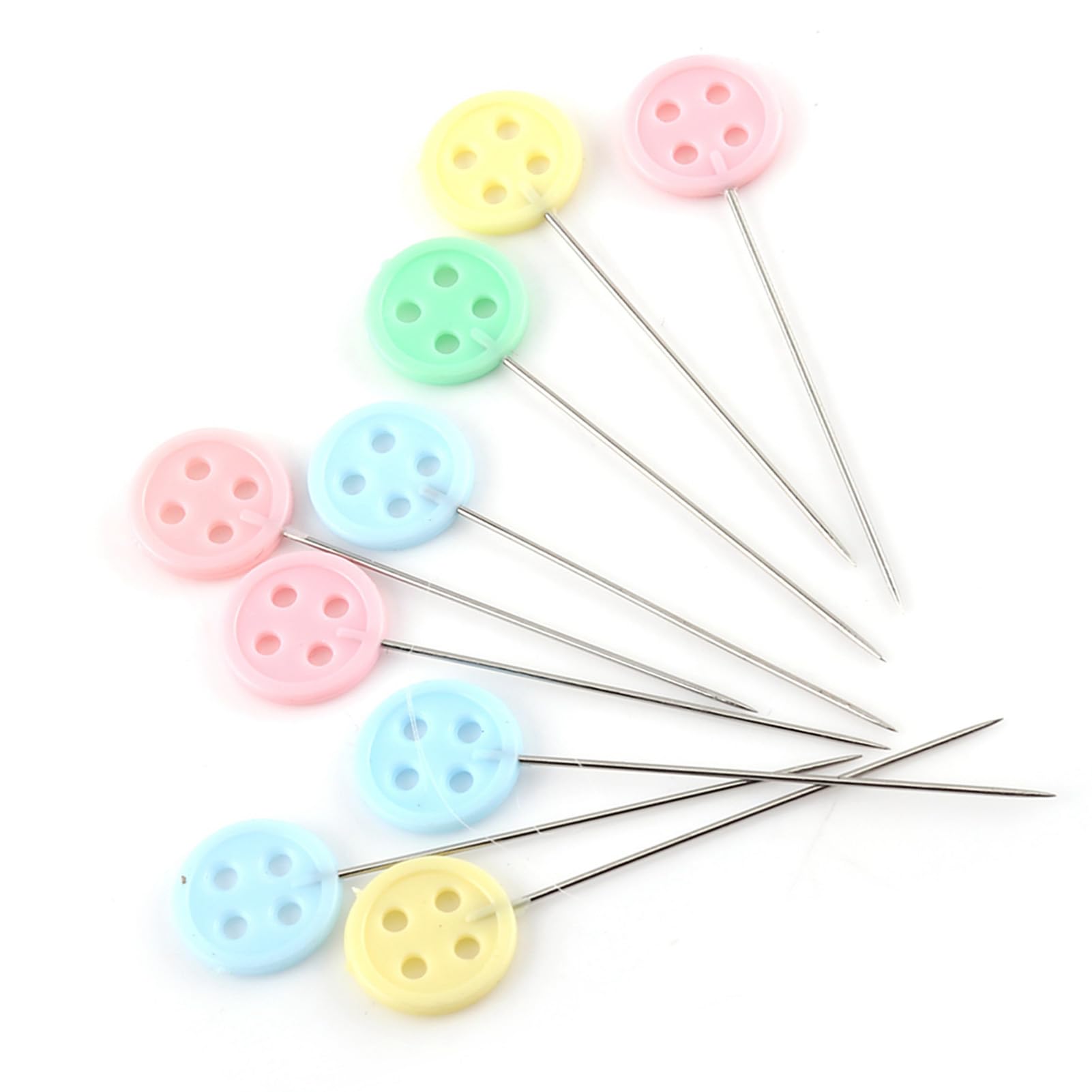Sewing Pins, 100pcs Sewing Supplies Bouquet Accessories Multi color for Dressmaker, Jewelry DIY Decoration and Craft (Button)