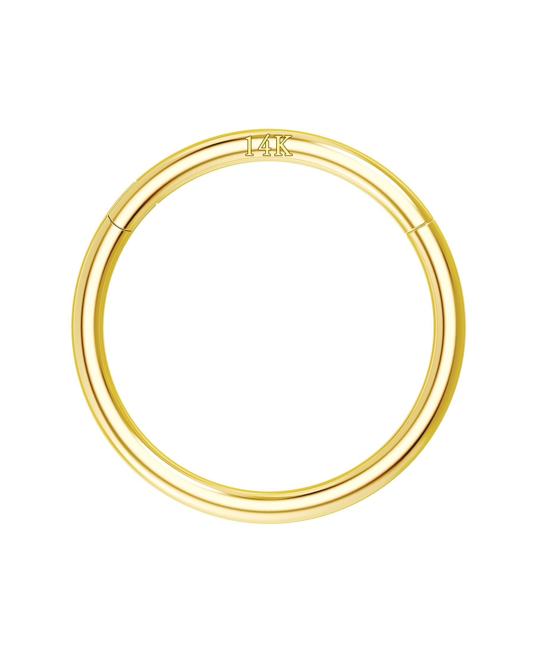 COCHARM 14K Solid Gold 18g/16g Nose Rings 16G Septum Rings Yellow Gold Tragus Helix Cartilage Conch Earring Hoops 18 Gauge Piercing Hoop