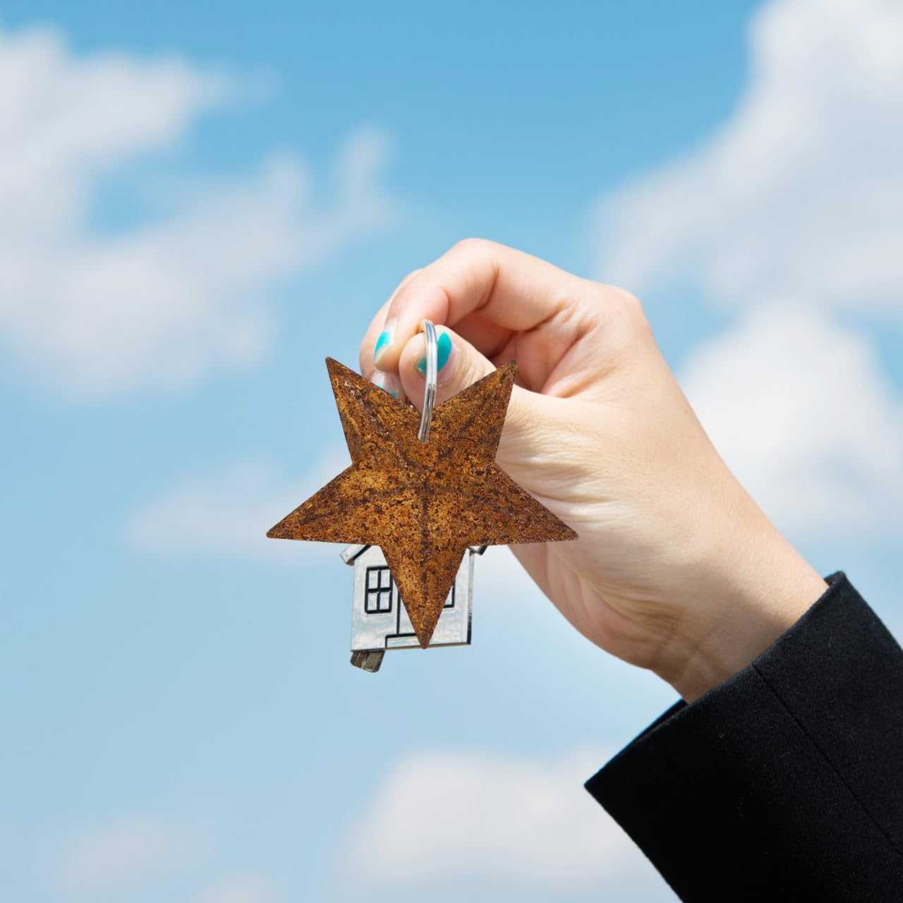 150pcs Rusty Metal Stars Miniature barn Stars 3 inch Rustic barn Star Rustic Small Star Jewelry Small Front Door Decor Craft Decorations Confetti 3D Pentagram