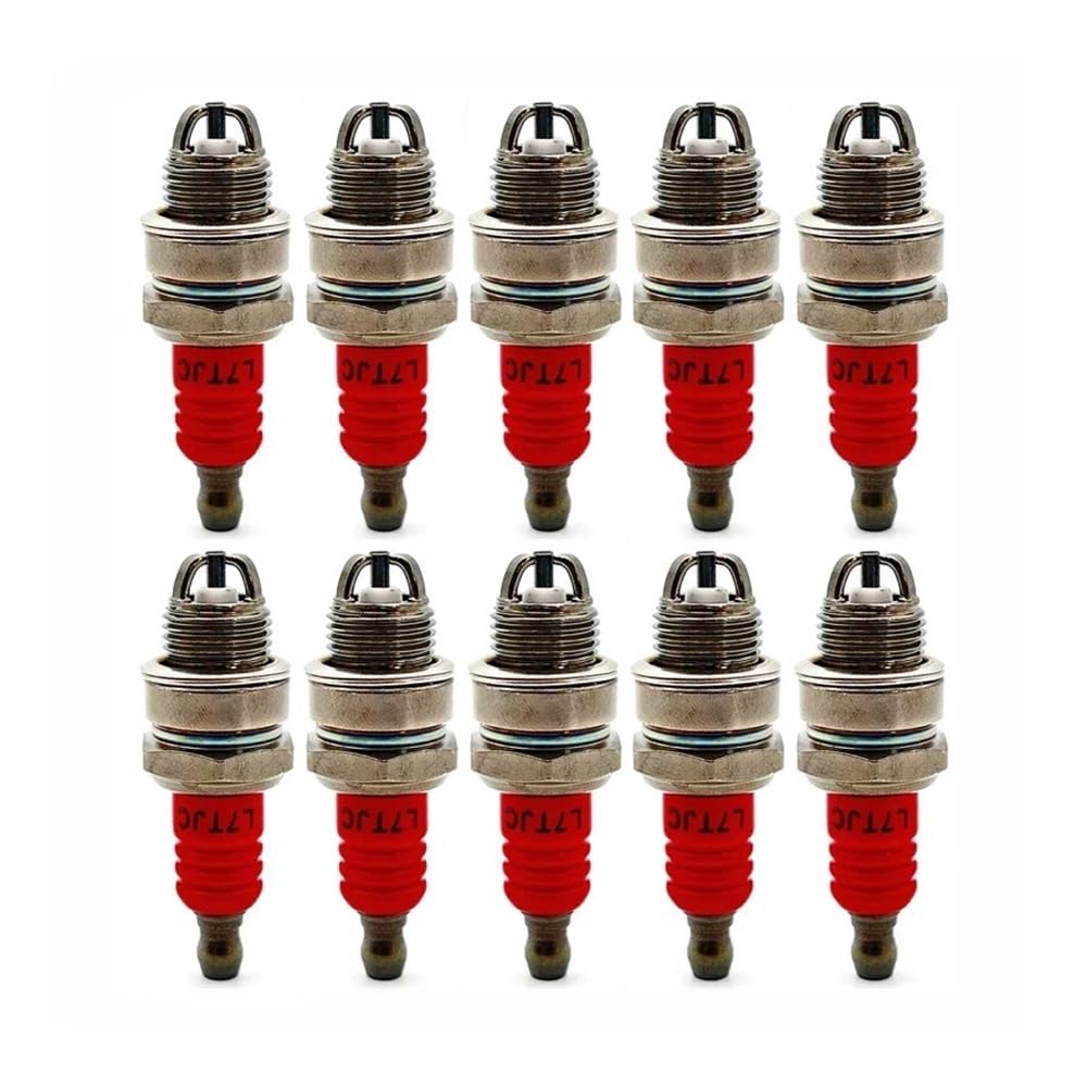 Lot de 10 Bougies d'allumage L7TJC compatibles avec Les tronçonneuses et Les débroussailleuses.