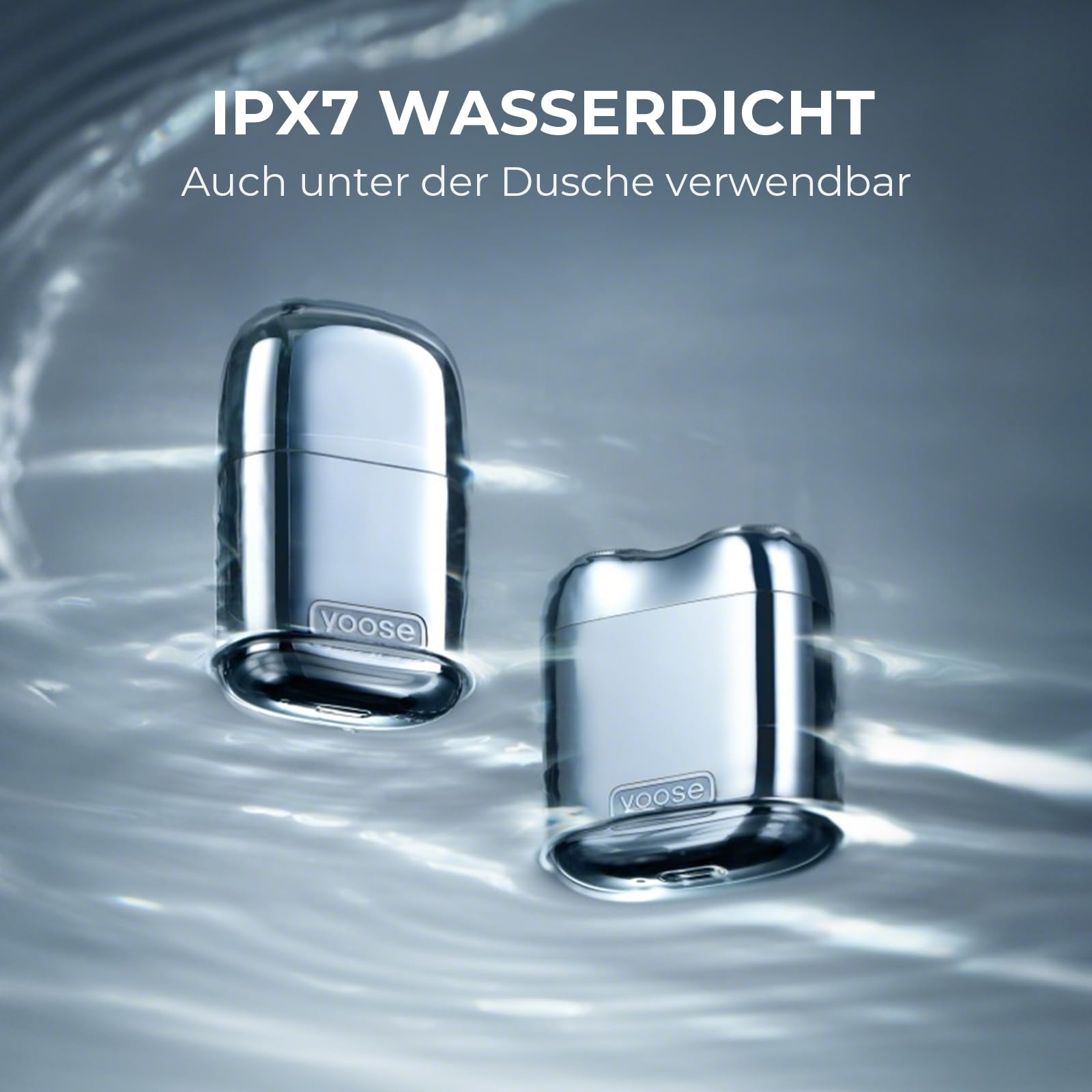 yoose MINI Rasierer & Nasenhaartrimmer Geschenkset - Aus Hochwertiger Legierung, Ultra-Leiser Motor, IPX7 Wasserdicht - Kompakt & Tragbar - Perfektes Männergeschenk (Silber)