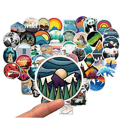 Wilderness Nature Stickers 100-Pack,Gdaya Waterproof Vinyl Stickers Decals for Water Bottle Motorcycle Bicycle Skateboard Luggage Laptop,Computer,Phone,Travel,Extra Durable Back To School