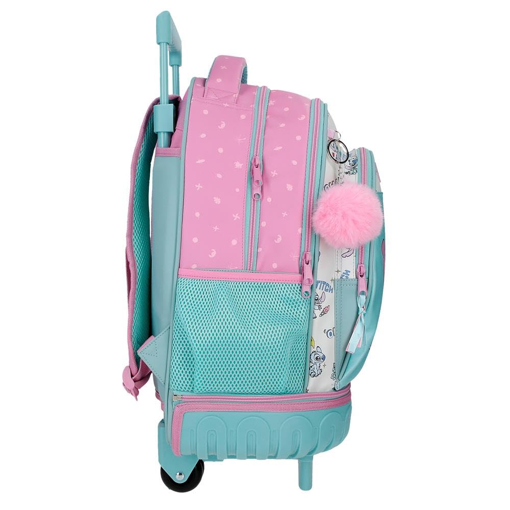 Disney Stitch Little Destruction Mochila infantil, mochila escolar, fabricada en Poliéster, bolsillos laterales, tirantes anchos ajustables de Joumma Bags — view 3