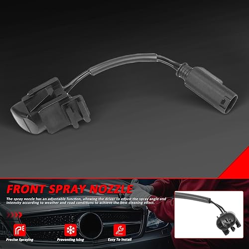 Miniatura 2 de Bomunik 2 unids izquierdaderecha limpiaparabrisas boquilla 2004-2010 para Benz W211 CL203 C219 E320 E350 número de repuesto # 2118601147