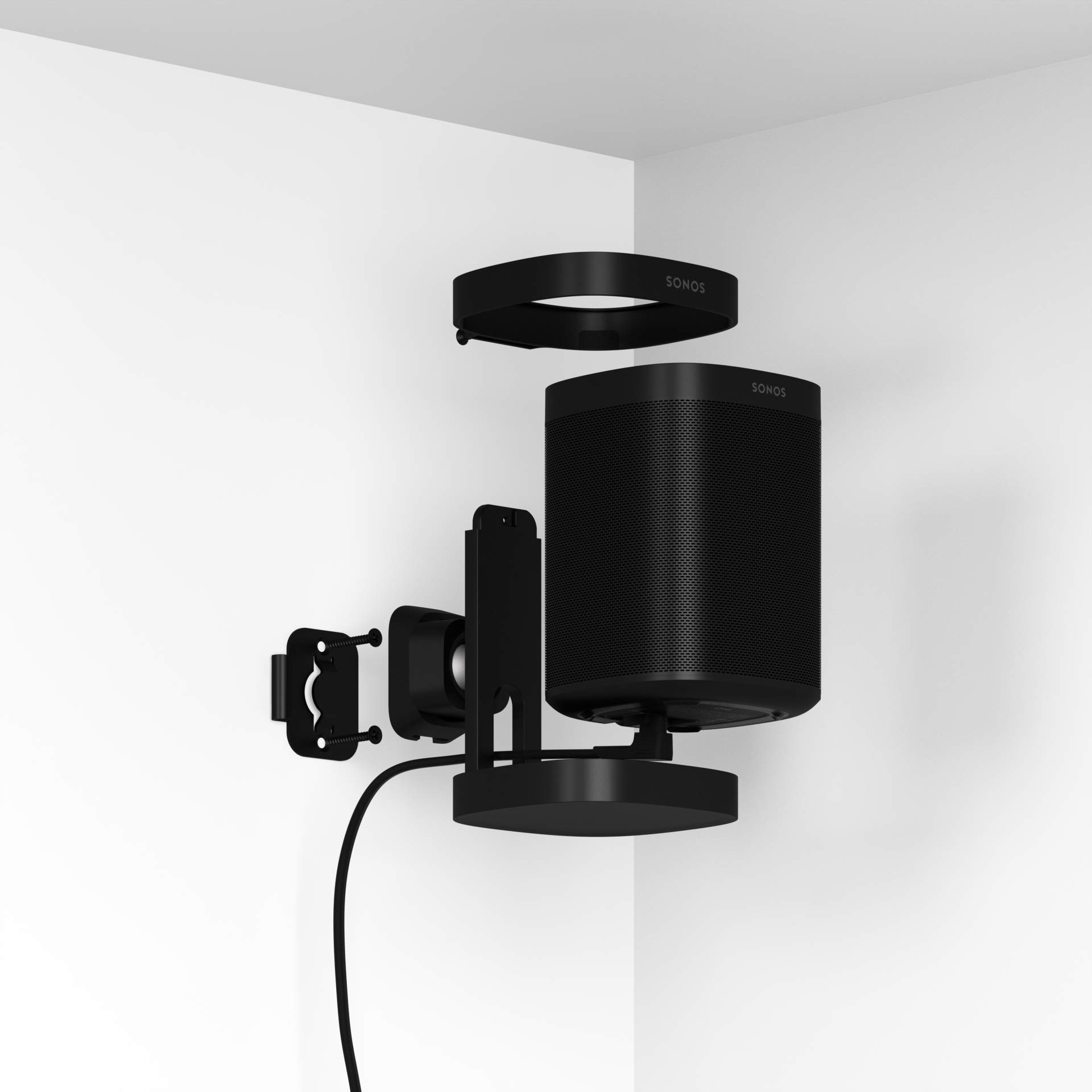 Sonos Staffa x 2 per Sonos One e Play1, Nero