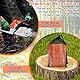 Byfoyif 5 Stück Fällkeile mit Spikes aus ABS Kunststoff Kettensägen Fällkeil Spaltkeil für Holz Baumkeile Forstkeile für Holzfäller zubehör Werkzeuge Holzfäller mit 1 Tasche 1 Paar Handschuhe