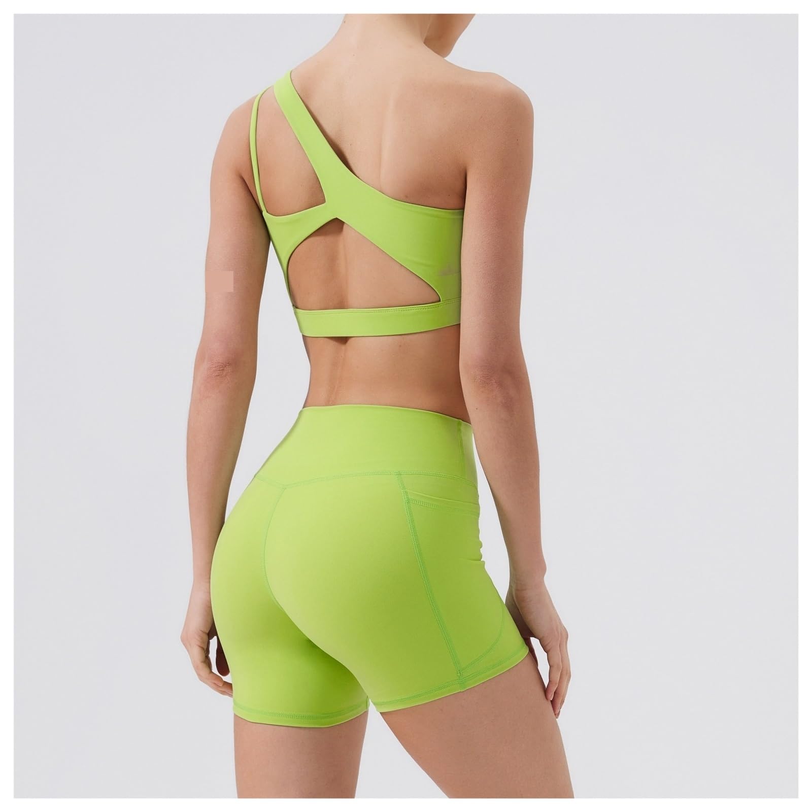 Sport BH Damen Damen Sport-BH Push-Up Fitness-BHS One Shoulder Yoga-BH Atmungsaktiv Gym Yoga Lauf-BH