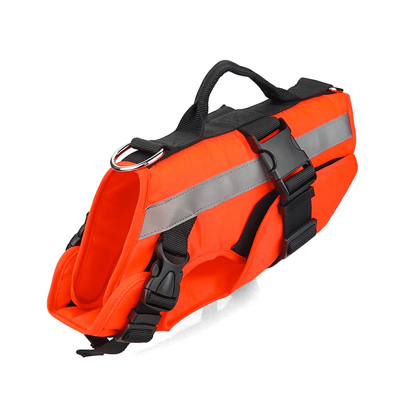PETCUTE Gilets de Sauvetage pour Chiens,Gilet de Flottaison Chiens Réglable avec Bande Réfléchissante,Gilets de Flottaison pour Animal de Compagnie avec Souple Poignée L