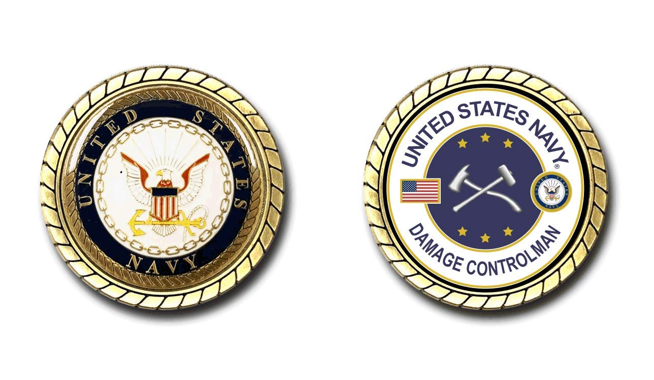 US Navy Damage Controlman Challenge Coin - Officially Licensed