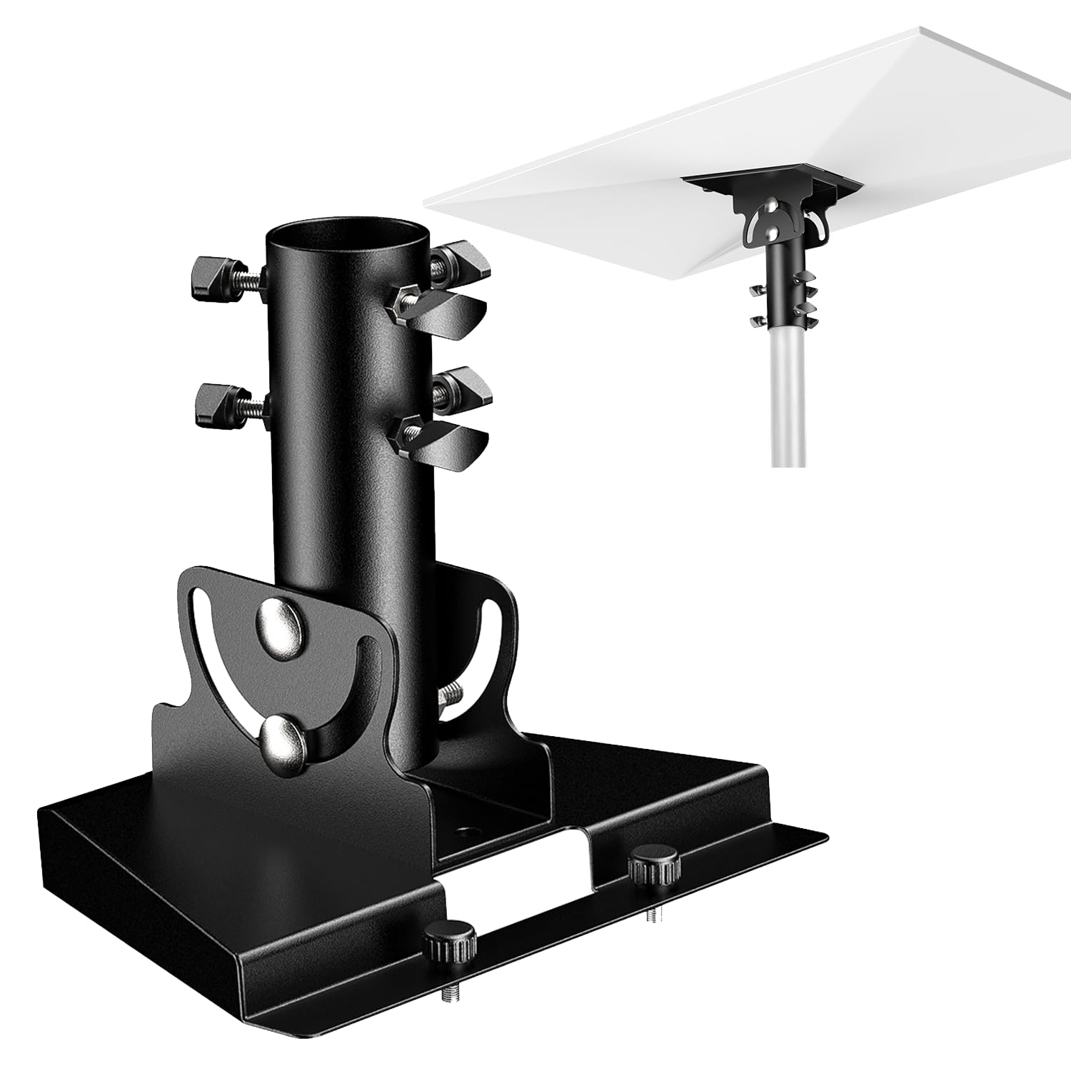 Photo 1 of Starlink Gen 3 Mount, Starlink Pole Mount, Starlink Mounting Kit for Starlink Standard 4/4X/V3,fits masts from 1.1-2.1in (28-54mm).Starlink gen 3 Pipe Adapter can be Adjusted from 90-180°,Black