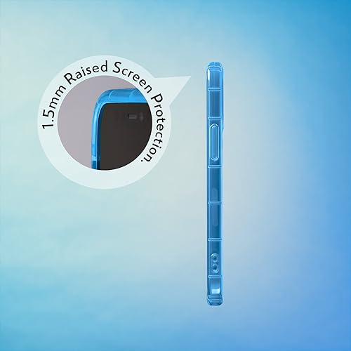 Miniatura 4 de SteepLab Funda con resaltador de neón para iPhone, funda Grippy Jelly con bolsillos protectores de aire (azul celeste, iPhone 12 y iPhone 12 Pro)