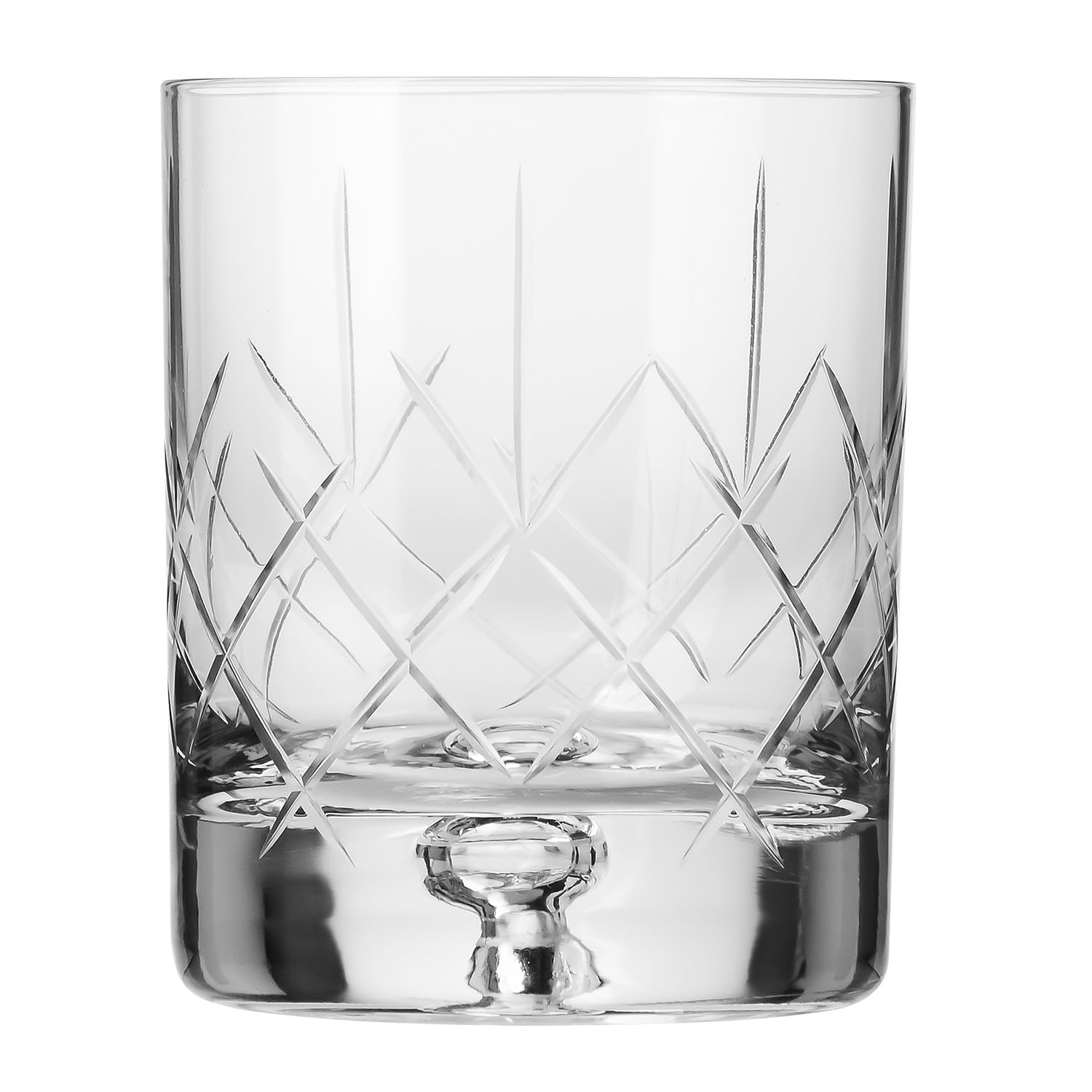 Krosno – Verres à Whisky, Bourbon et Scotch 250 ml, Lot de 4 – Collection Saga – Verre en Cristal, Taillés – Faits à la Main – Idéal comme Cadeau