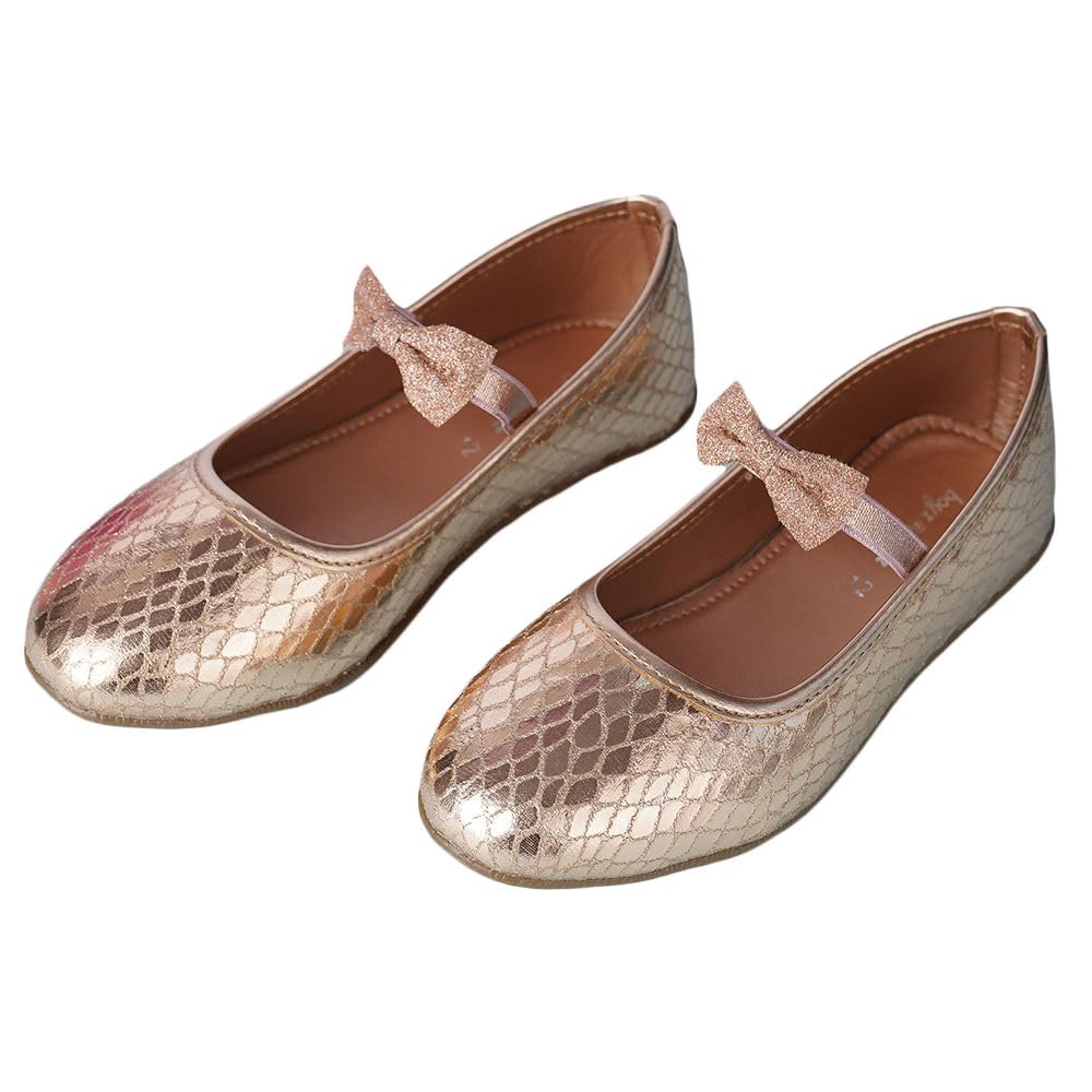 Hopscotch Girls Synthetic Rose Bow Applique Bellerinas in Rose Gold Color for, UK: 8.5 (BNI-4639106) (B0CZY3QN9M) Amazon Price History, Amazon Price Tracker