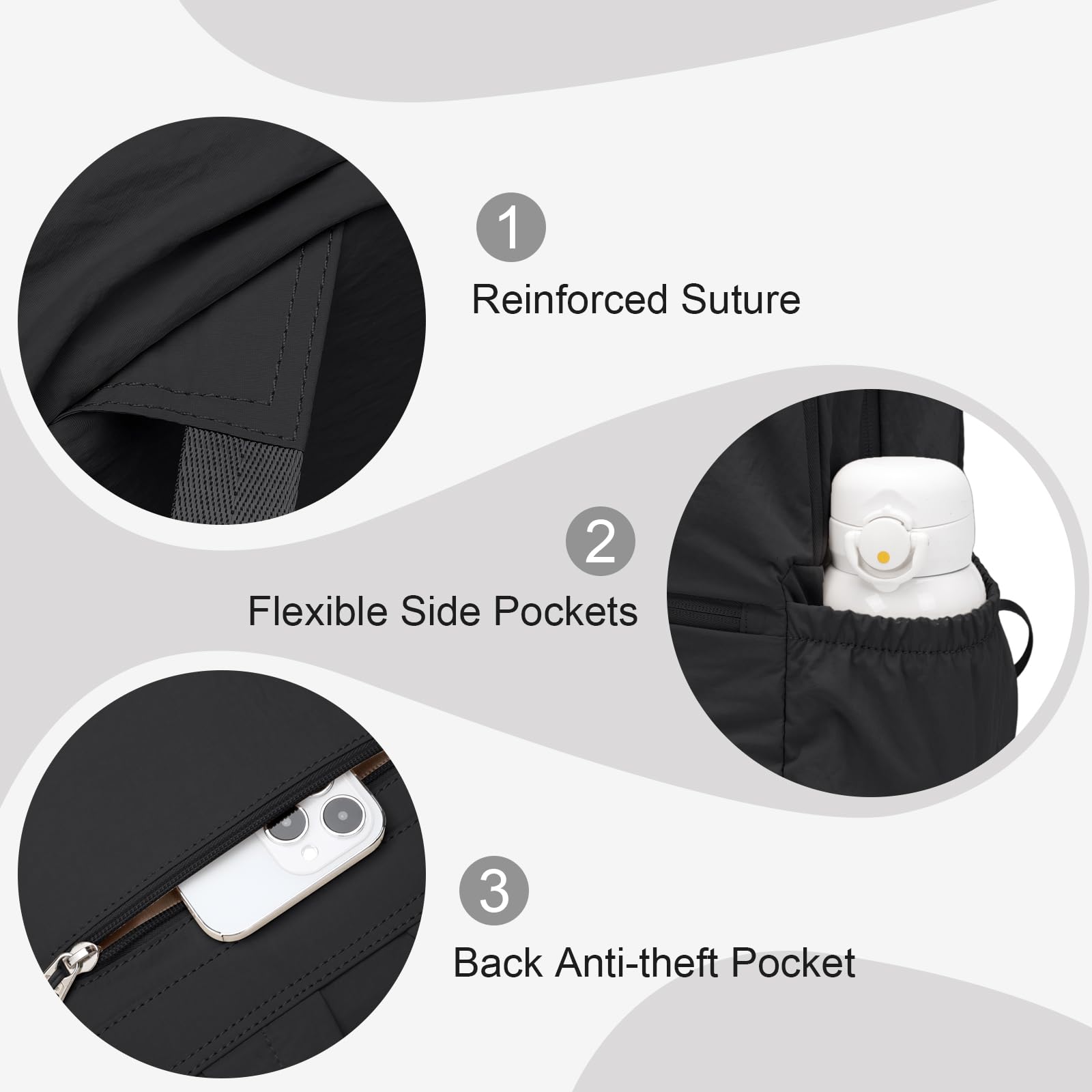 GOLF SUPAGS Mini Mochila para Mujer Bolsa de Viaje Informal Ligero Bolso de Hombro Moda Mochila de Día para Viaje Universidad Trabajo