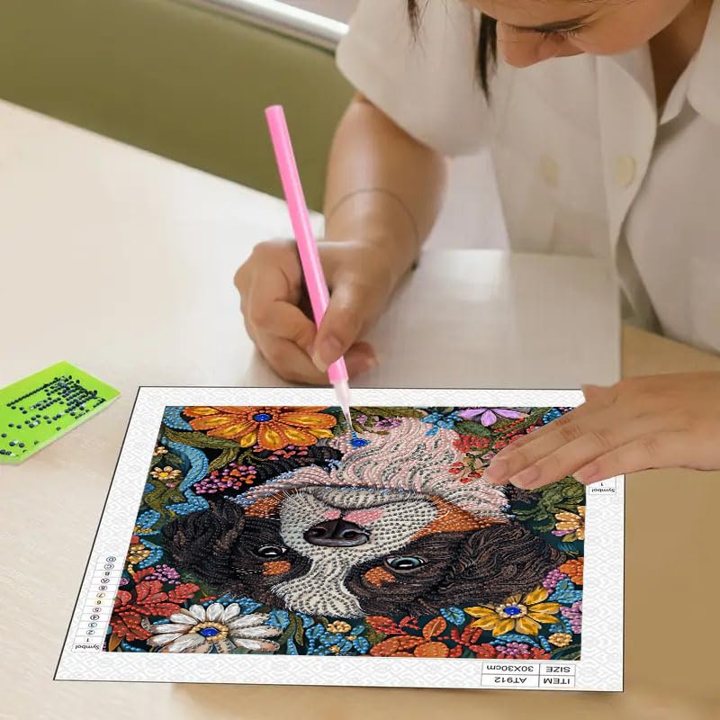 Amazon.co.jp: ダイヤモンドアートクラブ、かわいい犬 ダイヤモンド