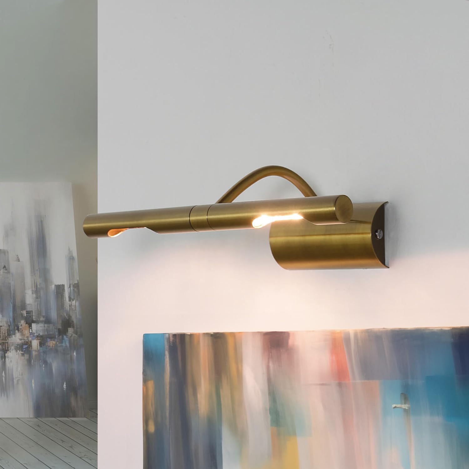 Lampada per quadri in metallo color bronzo 2xG9 W: 29 cm lampada da specchio classica per corridoio bagno soggiorno camera da letto lampada da parete lampada per quadri applique da interni