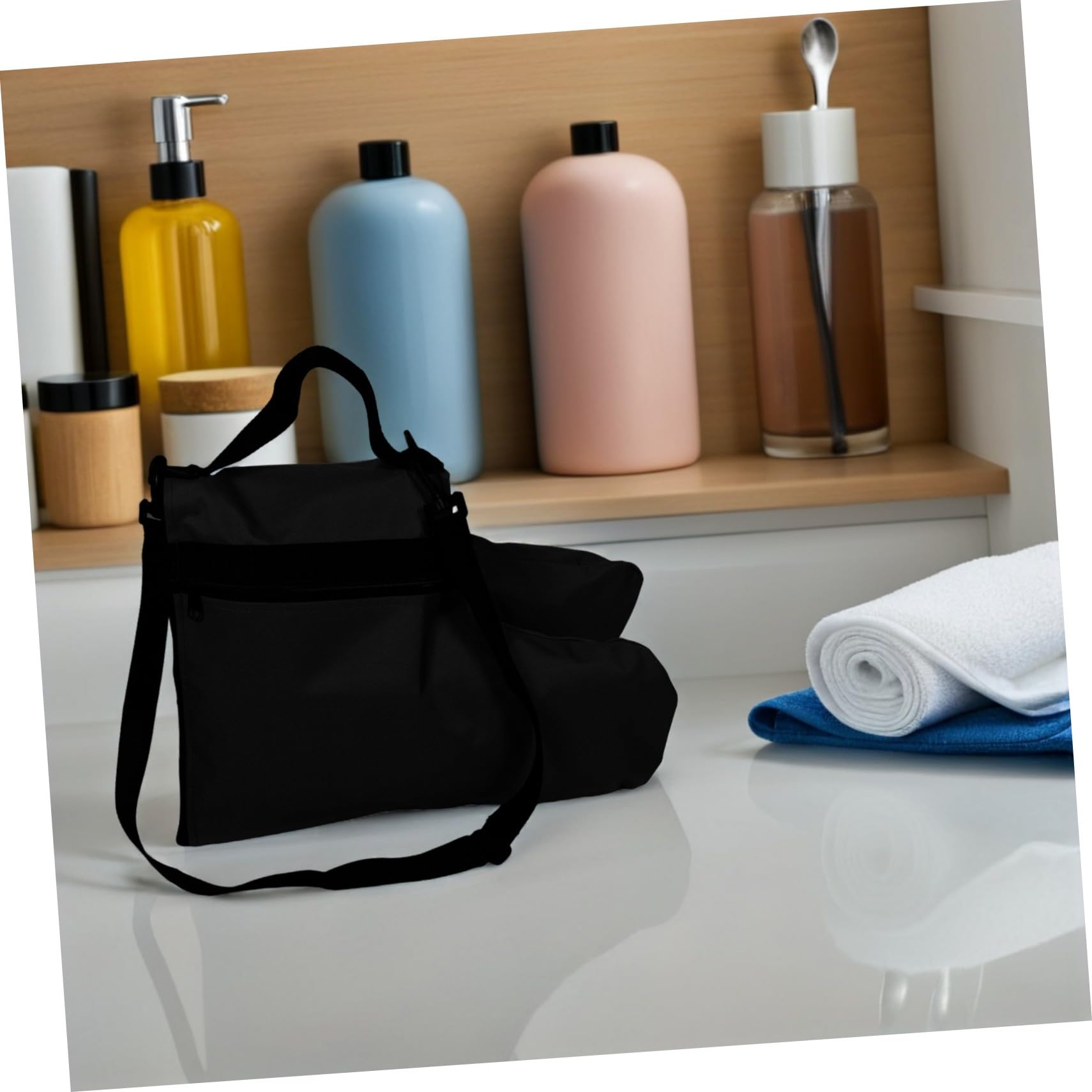 Toddmomy per Rotelle con Tracolla Regolabile Custodia e Resistente con Rinforzato Organizer Spazioso per Scarpe da Pattinaggio su Ghiaccio e Sport Outdoor