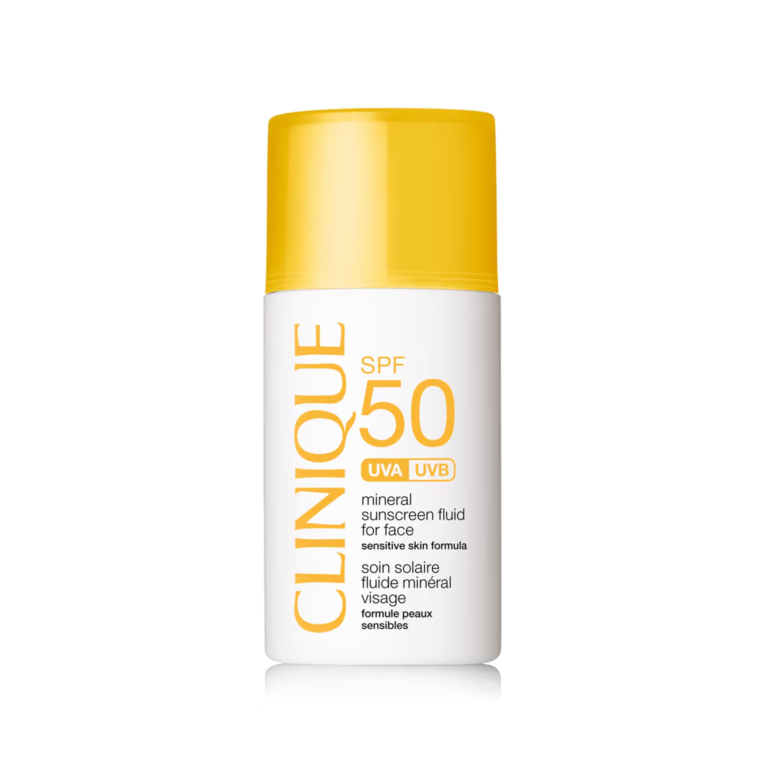Clinique SPF 50 Mineral Sunscreen Fluid For Face | Ultraleichter, mineralischer Sonnenschutz für sensible Haut | ölfrei + unsichtbar, 30 ml