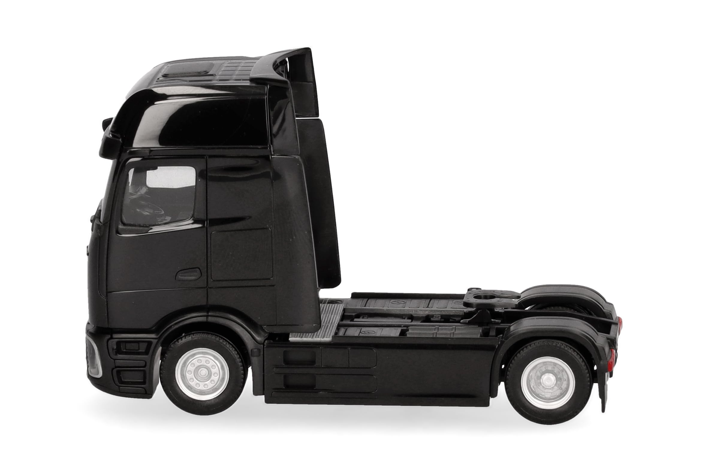 Herpa Model Truck Mercedes-Benz eActros Procabin GigaSpace tractor 2-axle, black, miniature scale 1:87, collectible - Image 4