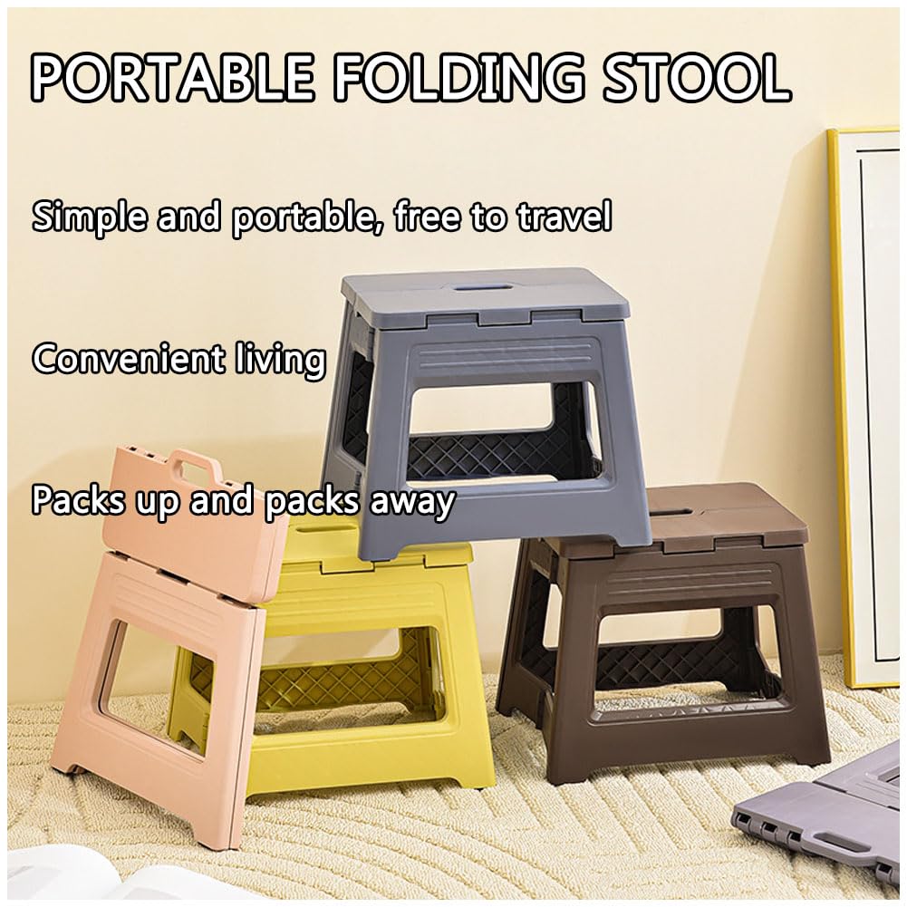 Taburete plegable portátil, ligero y estable para uso doméstico, exterior y de viaje