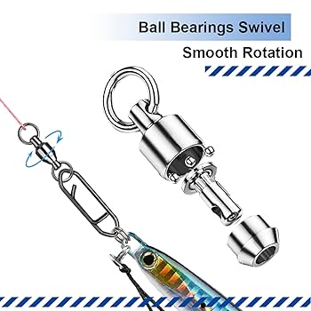 Dr.yu Fishing Stainless Steel Swivels Snaps - Saltwater Fish Swivels Snaps Ball