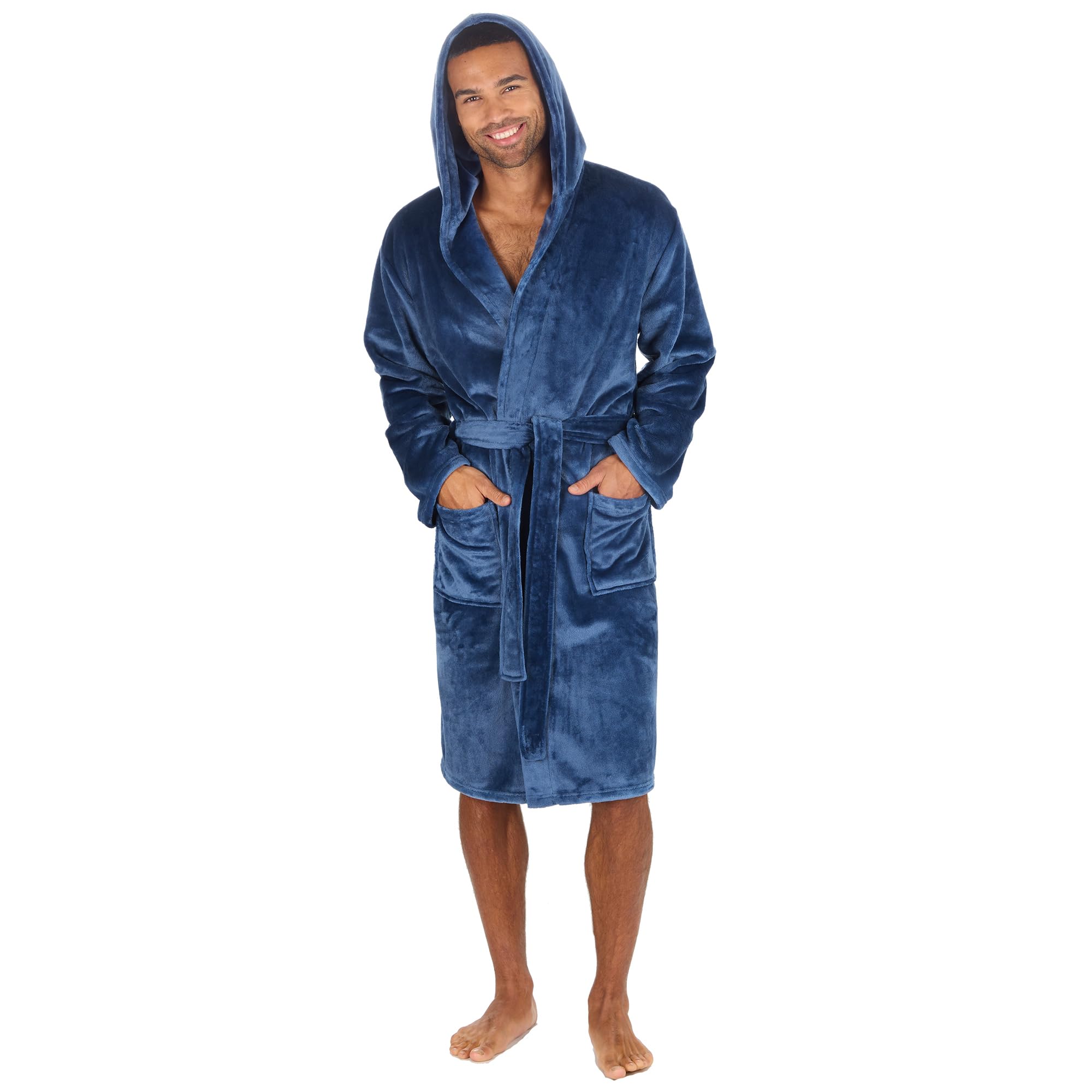 Undercover Mens Hooded Dressing Gown 31B2129 Denim Medium