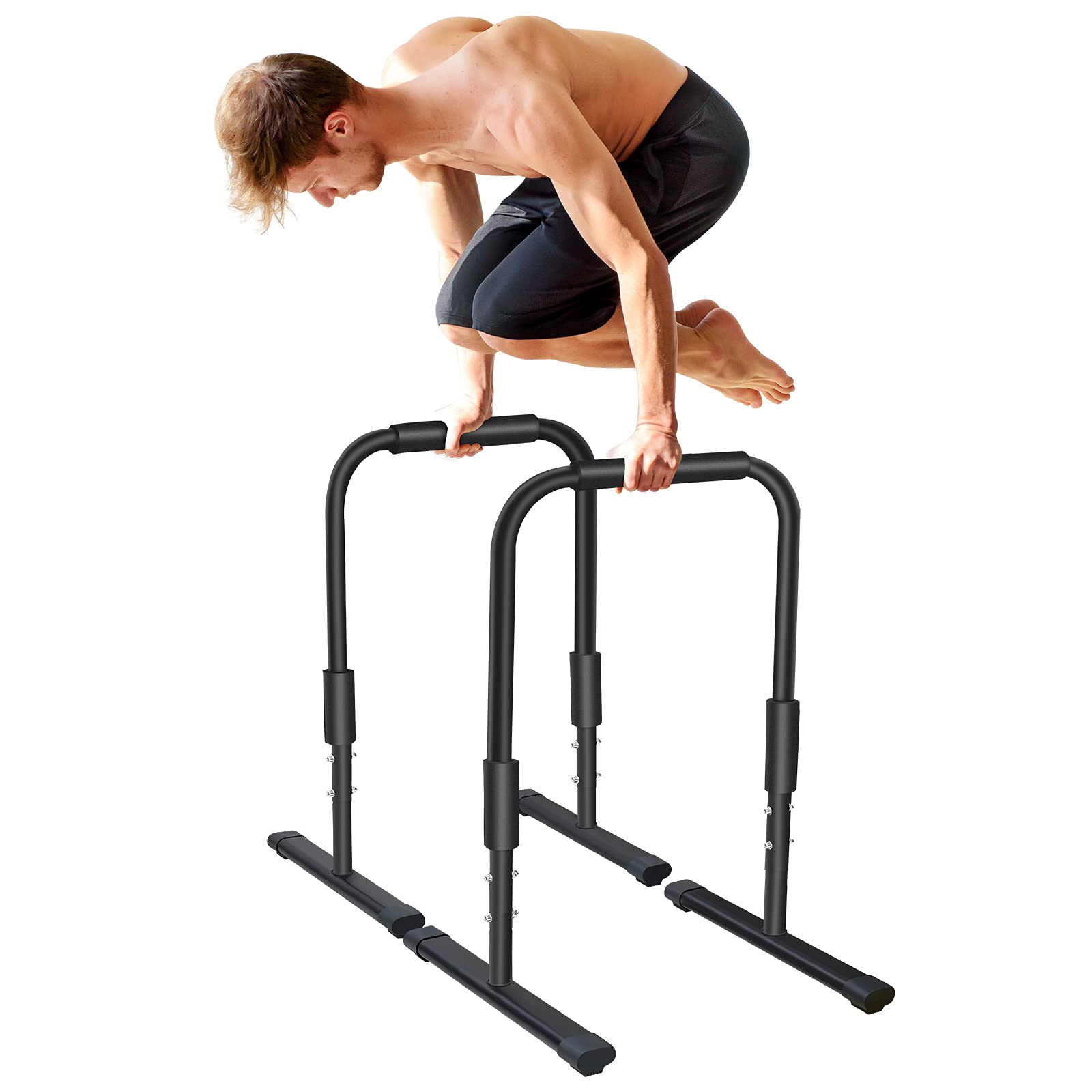 Rakon Dip Stand Station,Heavy Duty Dip Stands Fitness Workout,300LBS Dip Bar Station,Home Gym Equipment