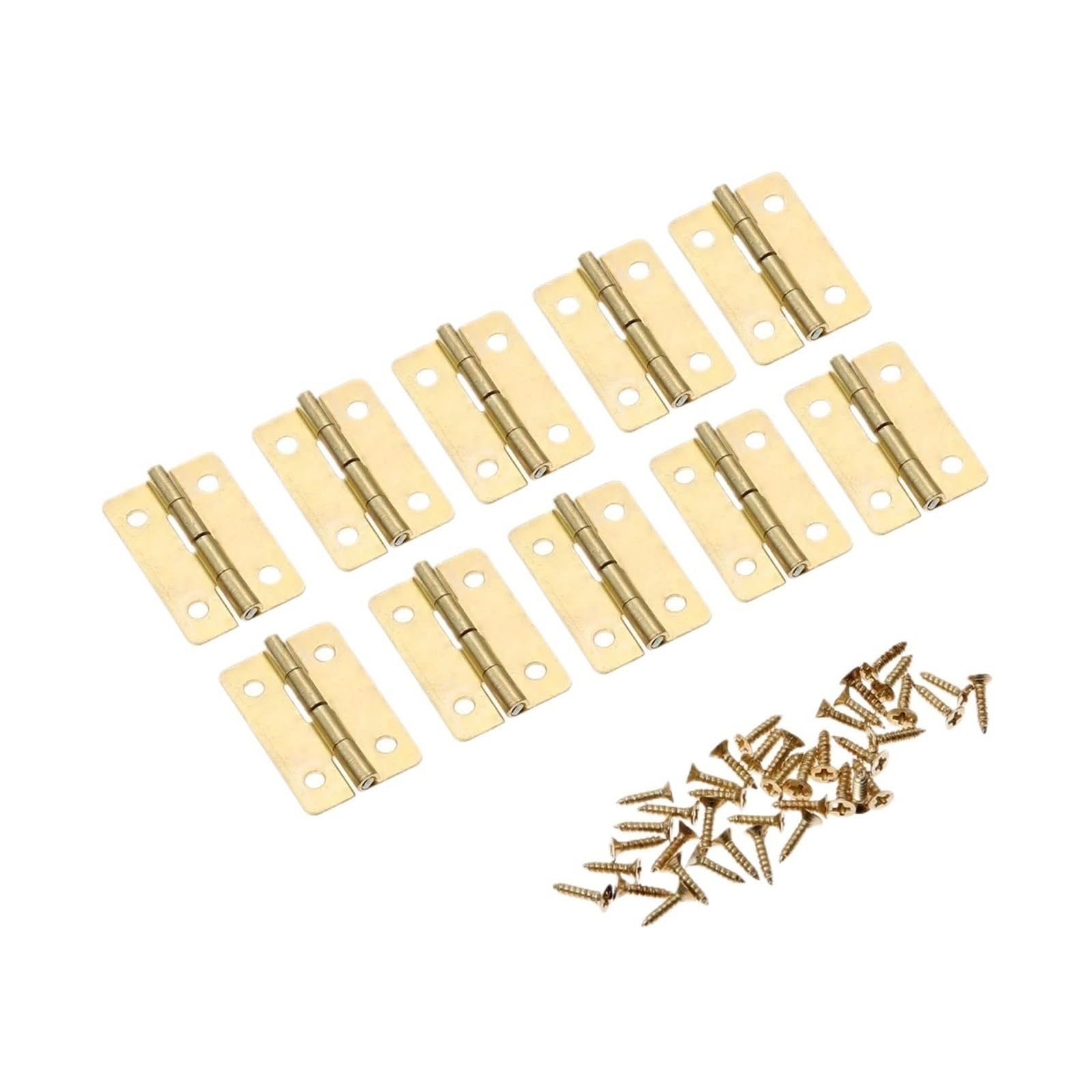 Huwoyg One Color 10Pcs Mini Cabinet Door Hinges Furniture Fittings Small Decorative Cupboard Hinge For With Screw For Gate