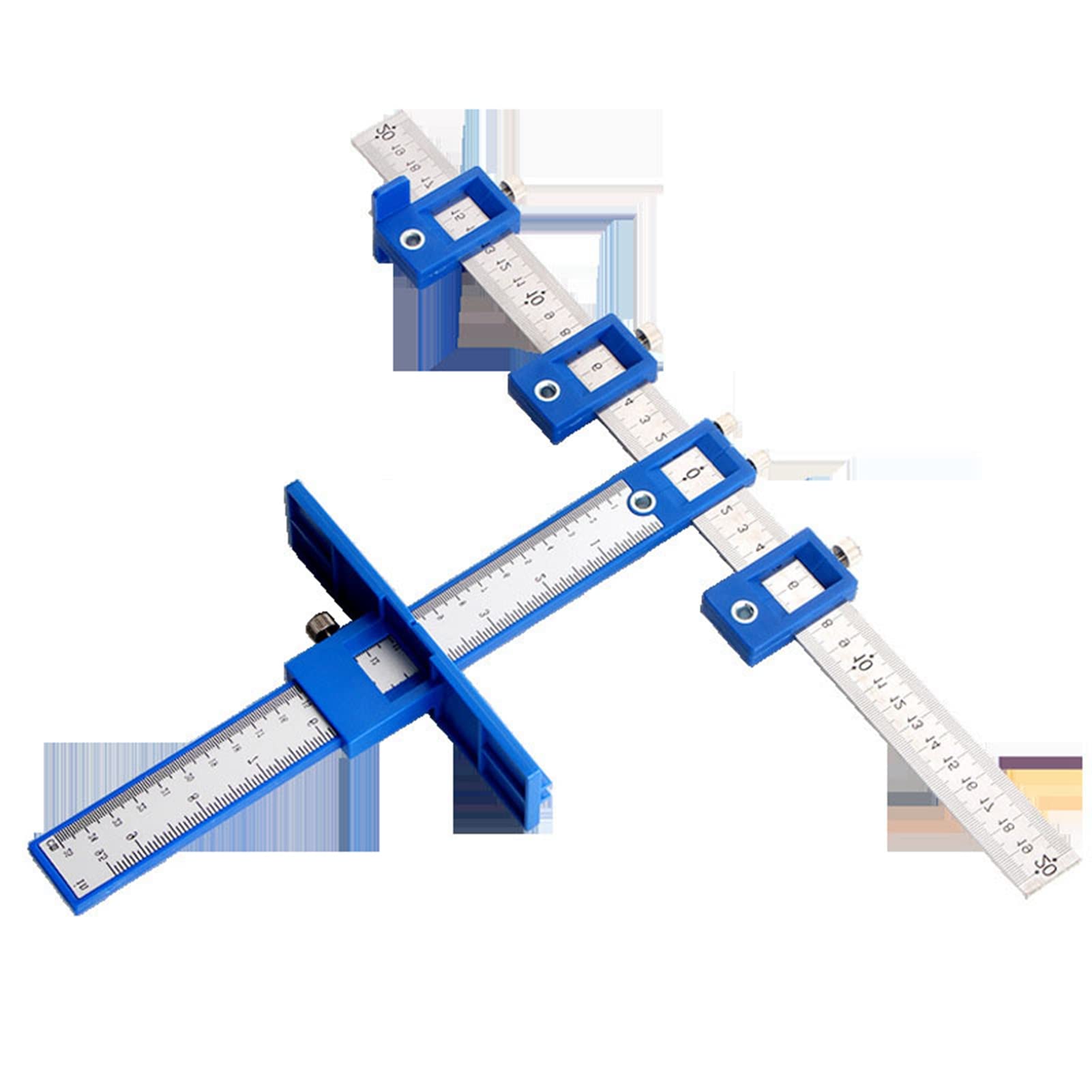 Guida per Foratura Rimovibile, Localizzatore Di Punch Regolabile Localizzatore Di Punzoni per Legno, Guida Di Foratura Jig Armadietti Dima Di Posizionamento per Installazione Maniglie Di Armadi