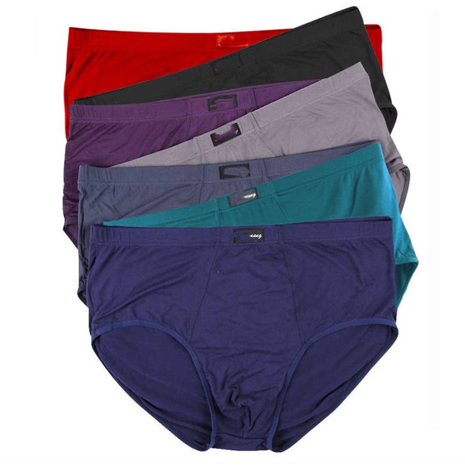 Boxershorts Männer in großen Größen Xl-8Xl 55-150 Kg 6 Packungen Modal Plus Size Übergroße Hohe Taille Männer Unterwäsche Brief-6 Blue,6XL