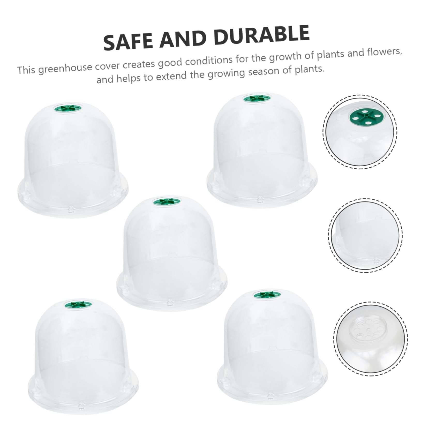 Hemobllo 5 Pièces Cloches de Jardin Réutilisables pour Protection Plantes de Couvertures pour Fleurs Plantes Pot Transparent pour Saine
