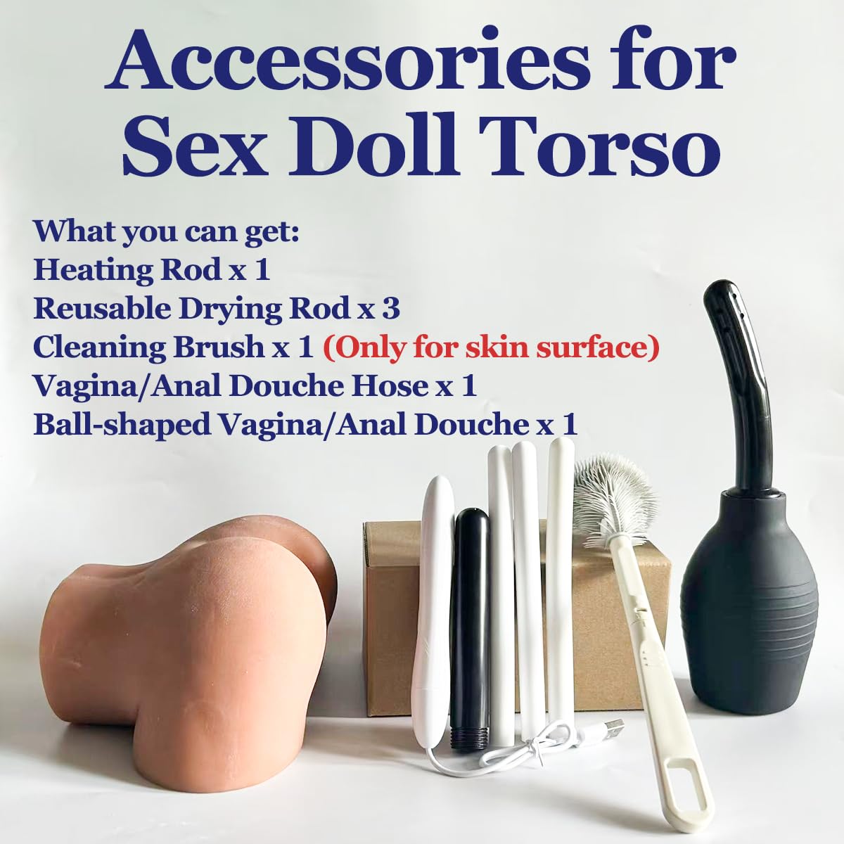 Accessories for Full Size Sex Doll, Care Kit Maintain Bundle for Sexdoll  Torso Male Adult Toy,