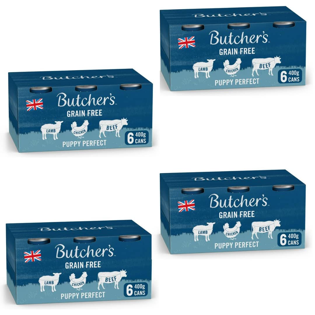 Butcher's Puppy Perfect Wet Dog Food Tins 24 x 400 g