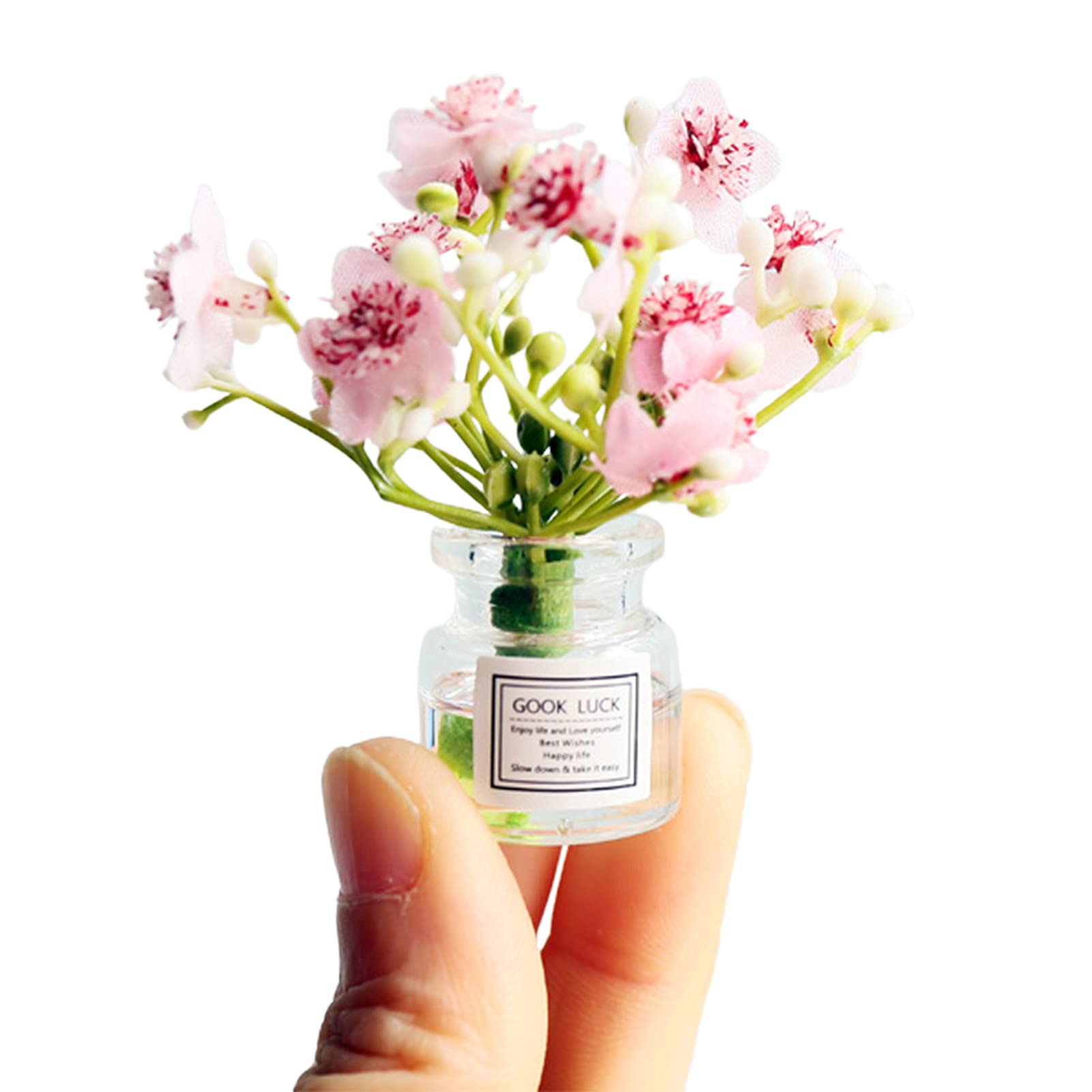 Amazon.co.jp: ミニチュア花瓶の花 ドールハウス ミニジャスミン