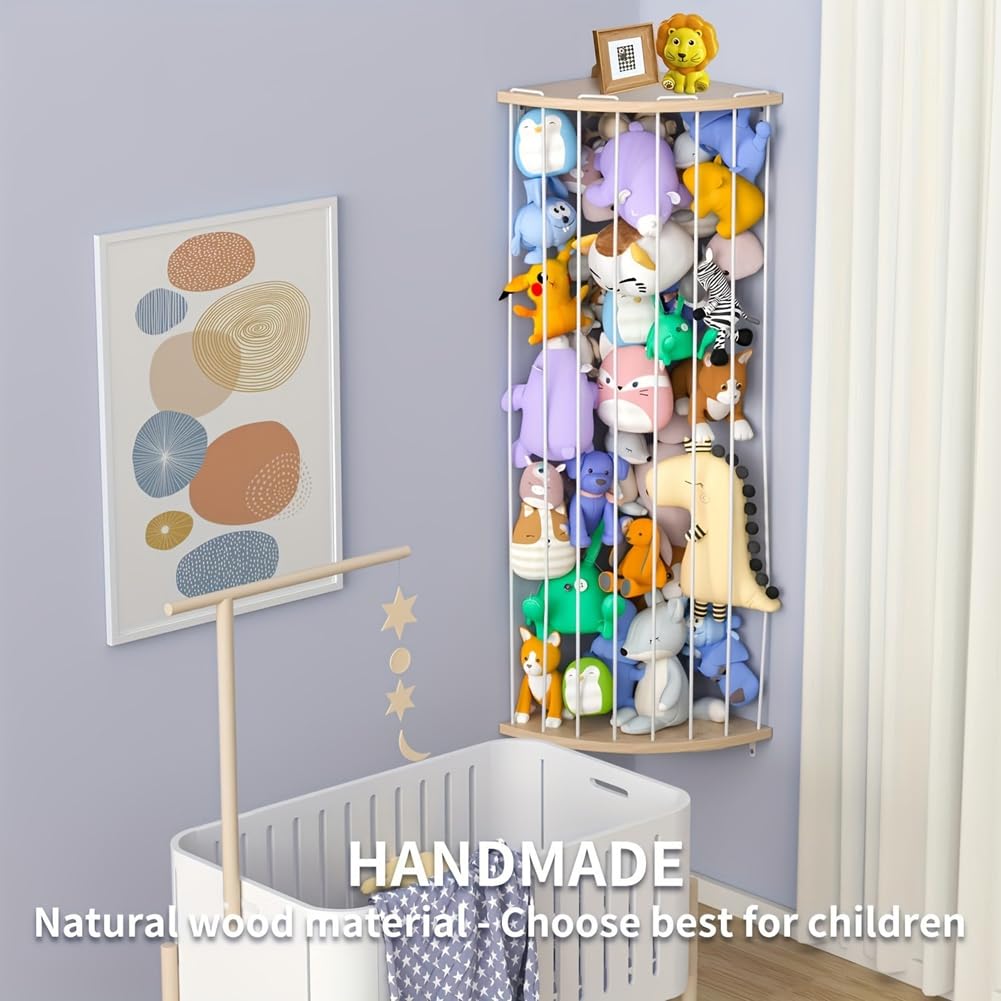 Porta Peluche A Parete In Legno - Organizer Salvaspazio Per Cameretta