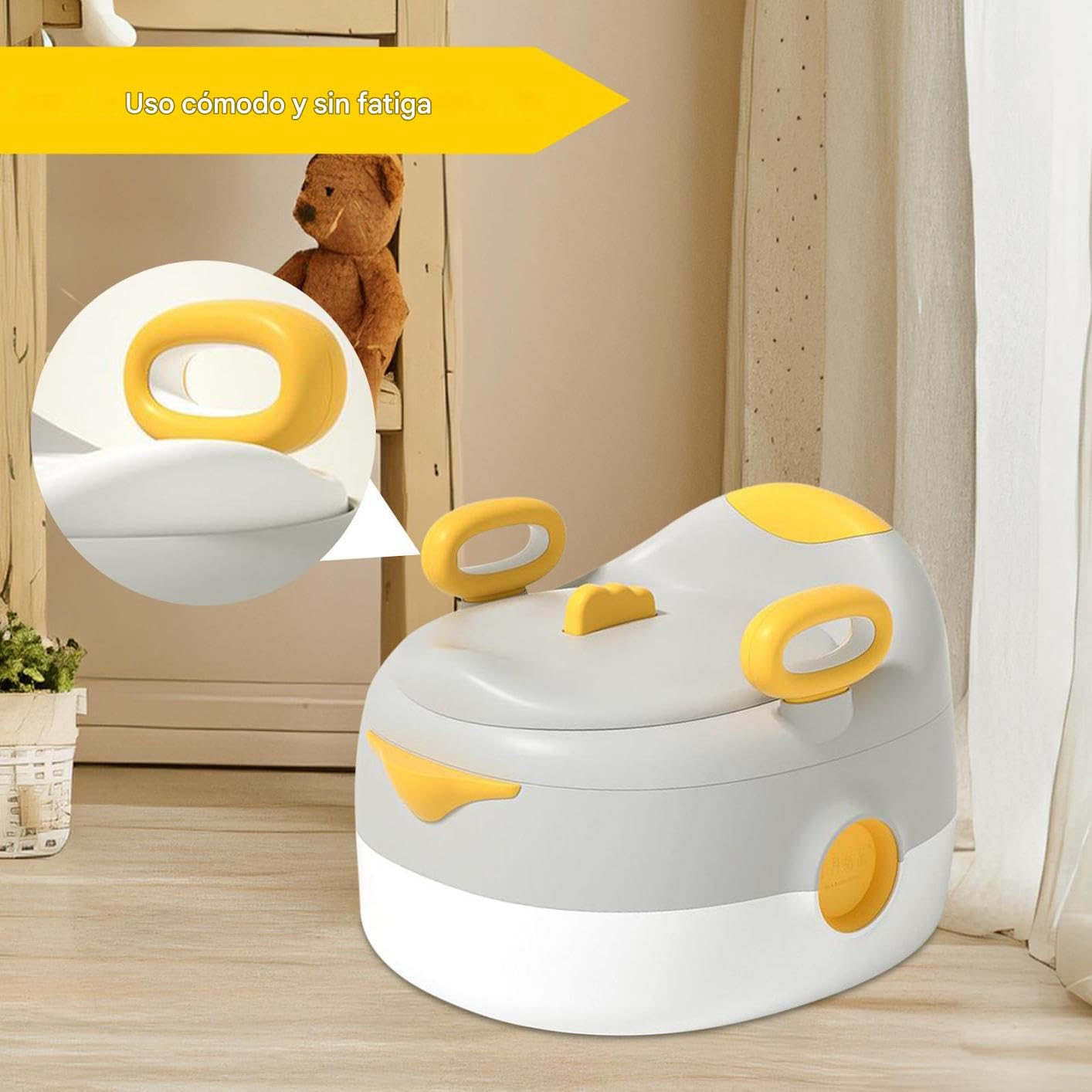 Bacinica Para Aprendizaje Silla Orinal | Con Taburete Acolchado Para Niños 1-6 Años Guardería Hogar Dormitorio Hotel Viajes