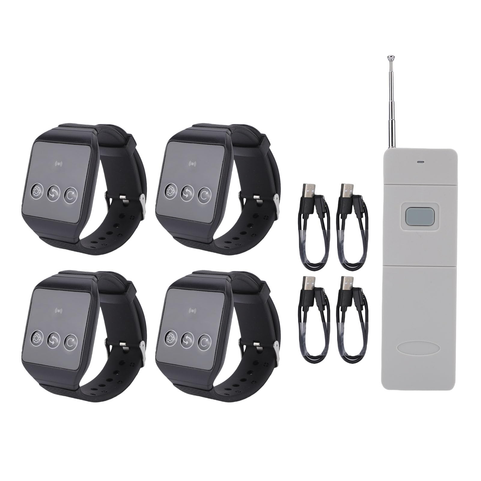 Jectse Cercapersone Wireless, Avviso SOS a 98 Impermeabile IPX4 a Lungo Raggio con 1 Trasmettitore e Ricevitori Multipli per Orologi, per L'assistenza Agli Anziani Sul Posto di