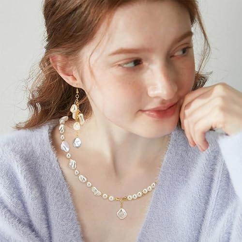 Miniatura 5 de PH PandaHall 64 cuentas de perlas de agua dulce, 8 estilos irregulares, perlas cultivadas naturales, perlas sueltas para bodas, collares, pulseras,