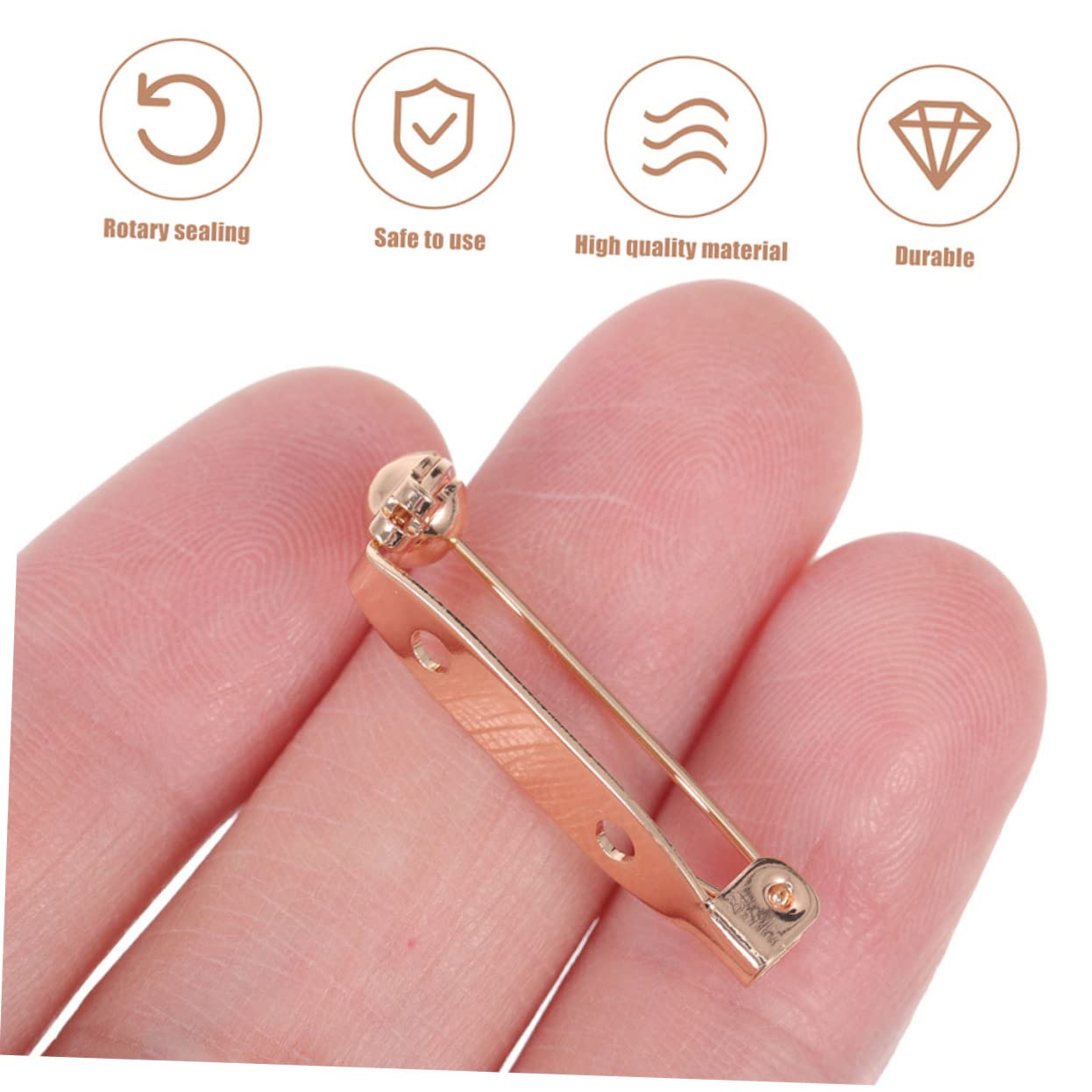 SOIMISS 50piezas Pasadores De Barra Para Broches Sujetadores De Seguridad Para Manualidades y Corsages Accesorios De Joyería
